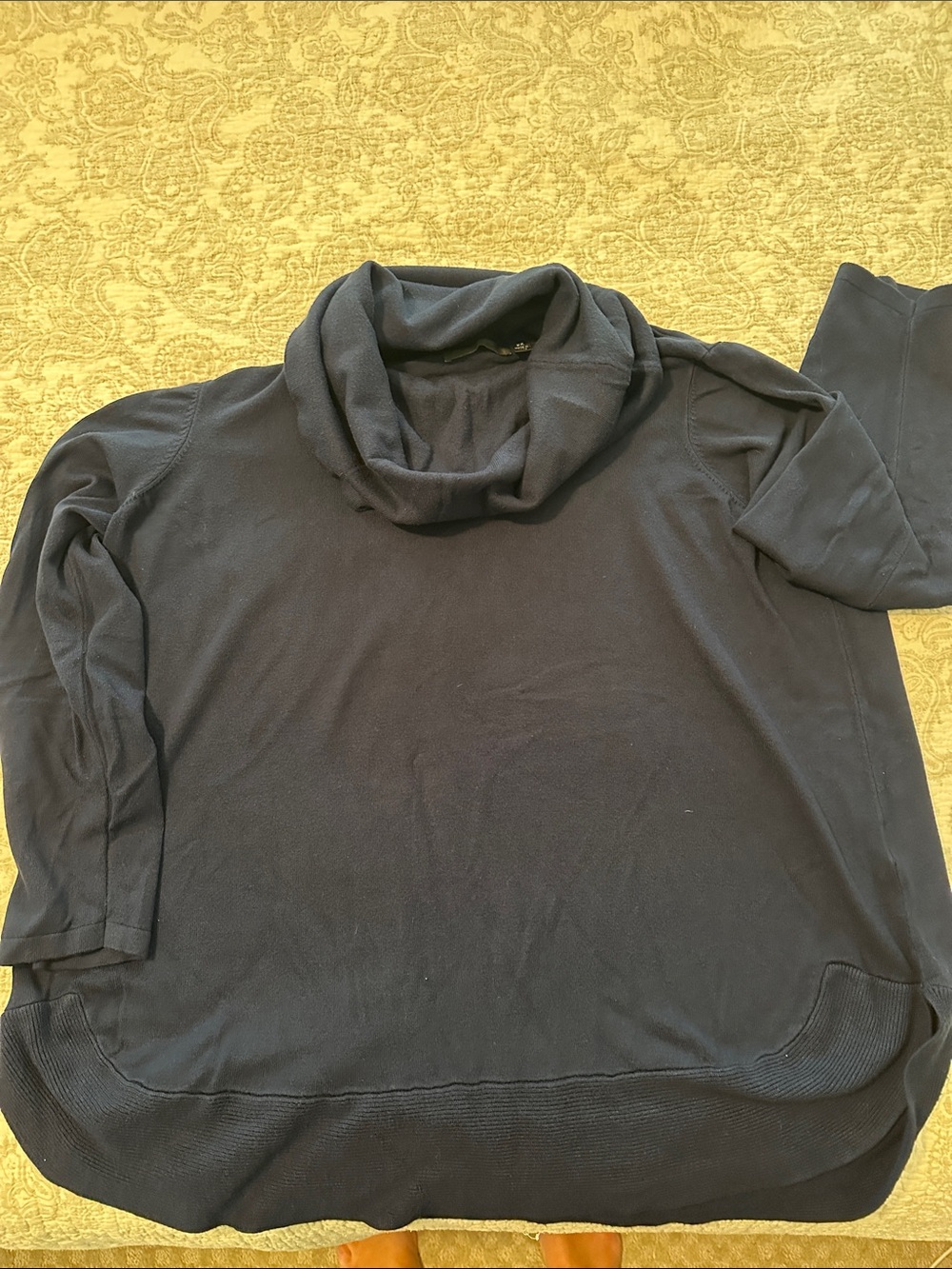 Cyrus Navy Cowl Neck Women's Sweater